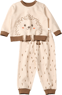 Set mit Hose & Pullover mit Igel-Applikation, beige, Gr. 86, 1 St ALANA