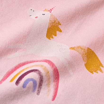 Set mit Langarmshirt mit Einhorn-Motiv & Hose mit Mitwachsfunktion, rosa + lila, Gr. 68, 1 St