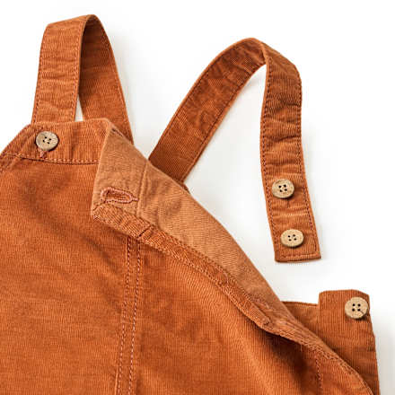 Set mit Langarmshirt mit Kürbis-Muster & Cord-Latzkleid, braun + rosa, Gr. 104, 1 St ALANA