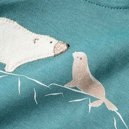 Set mit Langarmshirt & Hose aus Velours, blau + beige, Gr. 62, 1 St