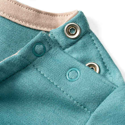 Set mit Langarmshirt & Hose aus Velours, blau + beige, Gr. 62, 1 St