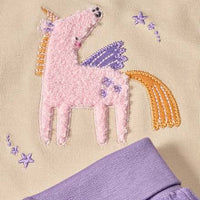 Set mit Langarmshirt & Hose mit Mitwachsfunktion, lila, Gr. 68, 1 St