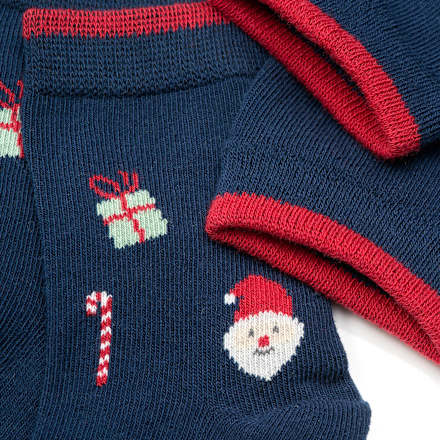 Set mit Leggings und Socken mit Weihnachts-Motiv, blau, Gr. 110/116, 1 St