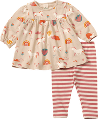 Set mit Leggings & Tunika mit Einhorn-Muster, beige, Gr. 86, 1 St ALANA
