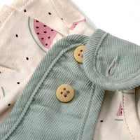 Set mit Shirt mit Melonen-Muster & Latzhose, grün & rosa, Gr. 68, 1 St