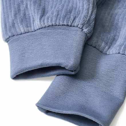 Set mit Sweatshirt mit Hunde-Muster & Velours-Hose, blau, Gr. 68, 1 St