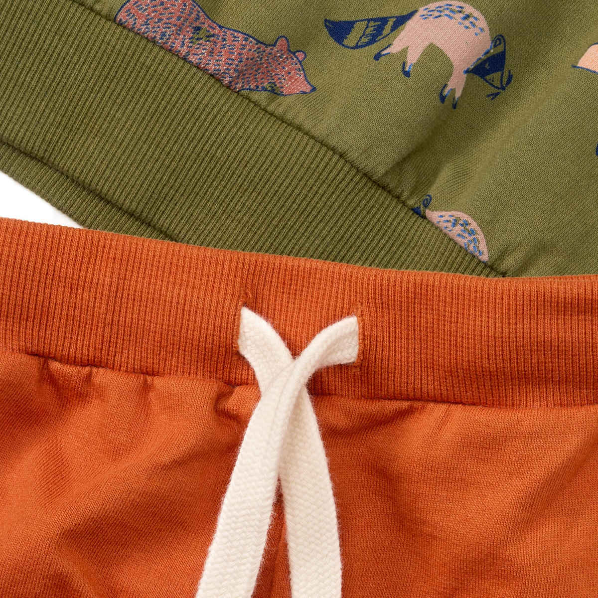 ALANA Set mit Sweatshirt und Jogginghose mit Waldtier-Muster, grün, Gr. 104, 1 St