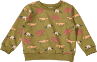 ALANA Set mit Sweatshirt und Jogginghose mit Waldtier-Muster, grün, Gr. 110, 1 St