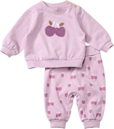 Set mit Sweatshirt & Wendehose & Mitwachsfunktion, lila, Gr. 62, 1 St