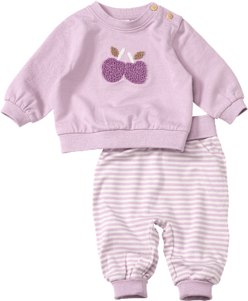 Set mit Sweatshirt & Wendehose & Mitwachsfunktion, lila, Gr. 62, 1 St
