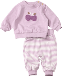 Set mit Sweatshirt & Wendehose & Mitwachsfunktion, lila, Gr. 62, 1 St