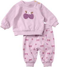 Set mit Sweatshirt & Wendehose & Mitwachsfunktion, lila, Gr. 68, 1 St