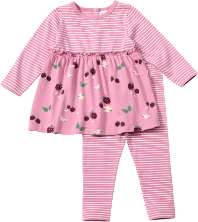 Set mit Tunika & Leggings mit Brombeeren-Muster, rosa, Gr. 86, 1 St
