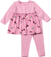 Set mit Tunika & Leggings mit Brombeeren-Muster, rosa, Gr. 86, 1 St