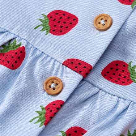 Set mit Tunika und Leggings & Erdbeeren-Muster, blau + rot, Gr. 80, 1 St