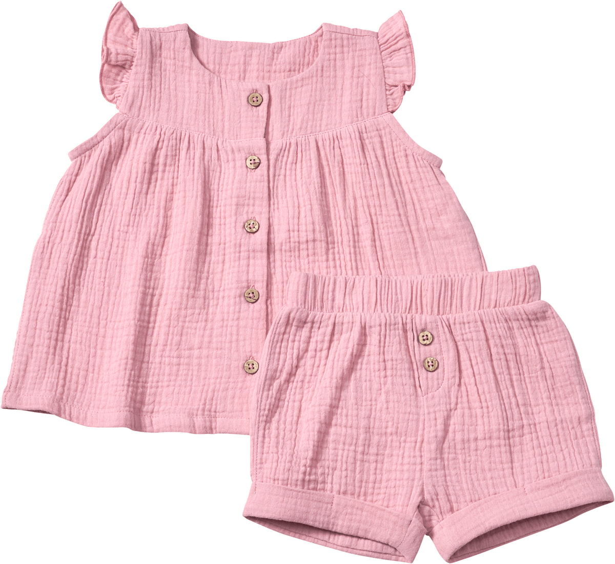ALANA Set mit Tunika und Shorts aus Musselin, rosa, Gr. 74, 1 St