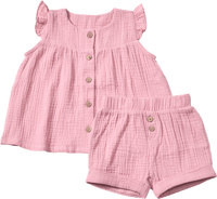ALANA Set mit Tunika und Shorts aus Musselin, rosa, Gr. 74, 1 St