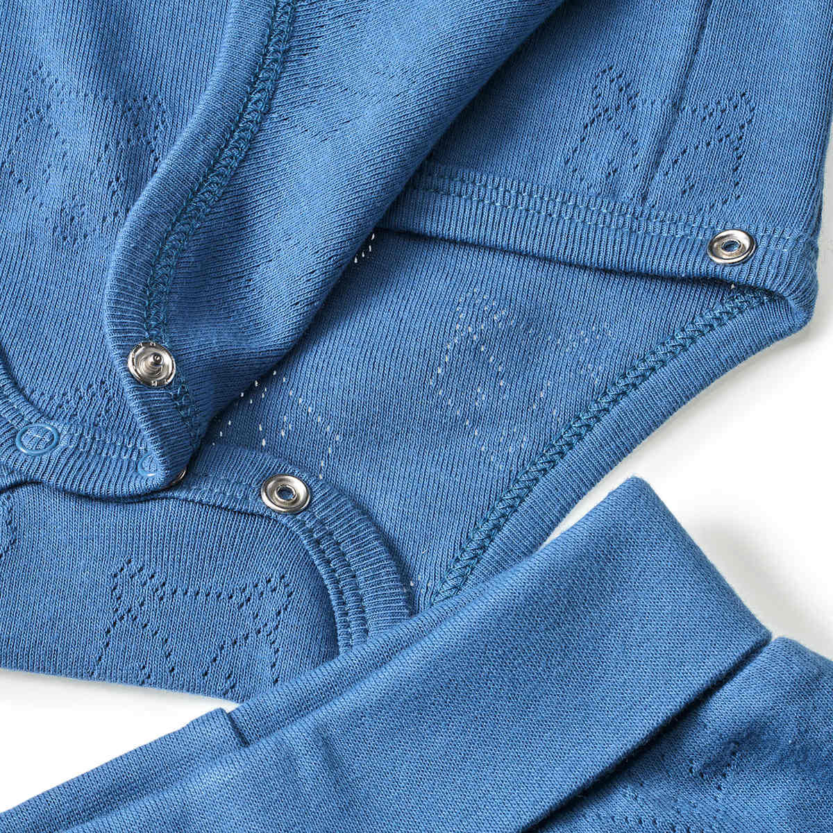 Set mit Wickelbody & Hose mit Fuchs-Muster, blau, Gr. 50/56, 1 St