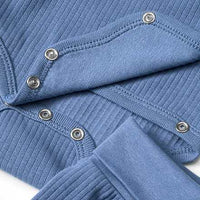 Set mit Wickelbody und Hose mit Hund-Applikation, blau, Gr. 74/80, 1 St