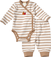 ALANA Set mit Wickelbody & Hose mit Obst-Motiv, beige, Gr. 74/80, 1 St