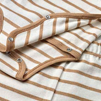 Set mit Wickelbody & Hose mit Obst-Motiv, beige, Gr. 74/80, 1 St