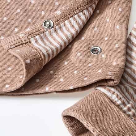 Set met wikkelshirt en broek, bruin, maat 62/68, 1 stuk