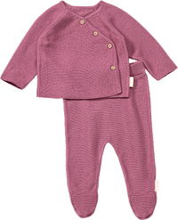 Set mit Wickelshirt und Hose, lila, Gr. 62, 1 St