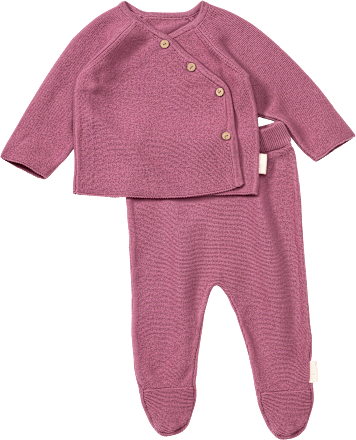 Set mit Wickelshirt und Hose, lila, Gr. 68, 1 St