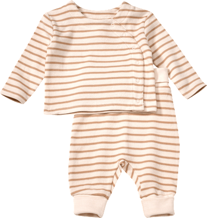 ALANA Set mit Wickelshirt & Hose mit Mitwachsfunktion, beige, Gr. 68, 1 St