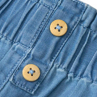 Shorts aus Denim mit Holzknöpfen, blau, Gr. 86, 1 St