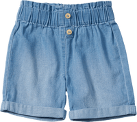 Shorts aus Denim mit Holzknöpfen, blau, Gr. 86, 1 St