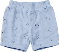 ALANA Shorts aus Musselin mit Blumen-Stickerei, blau, Gr. 92, 1 St