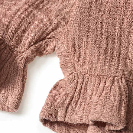 Shorts aus Musselin & mit Rüschen, braun, Gr. 110, 1 St
