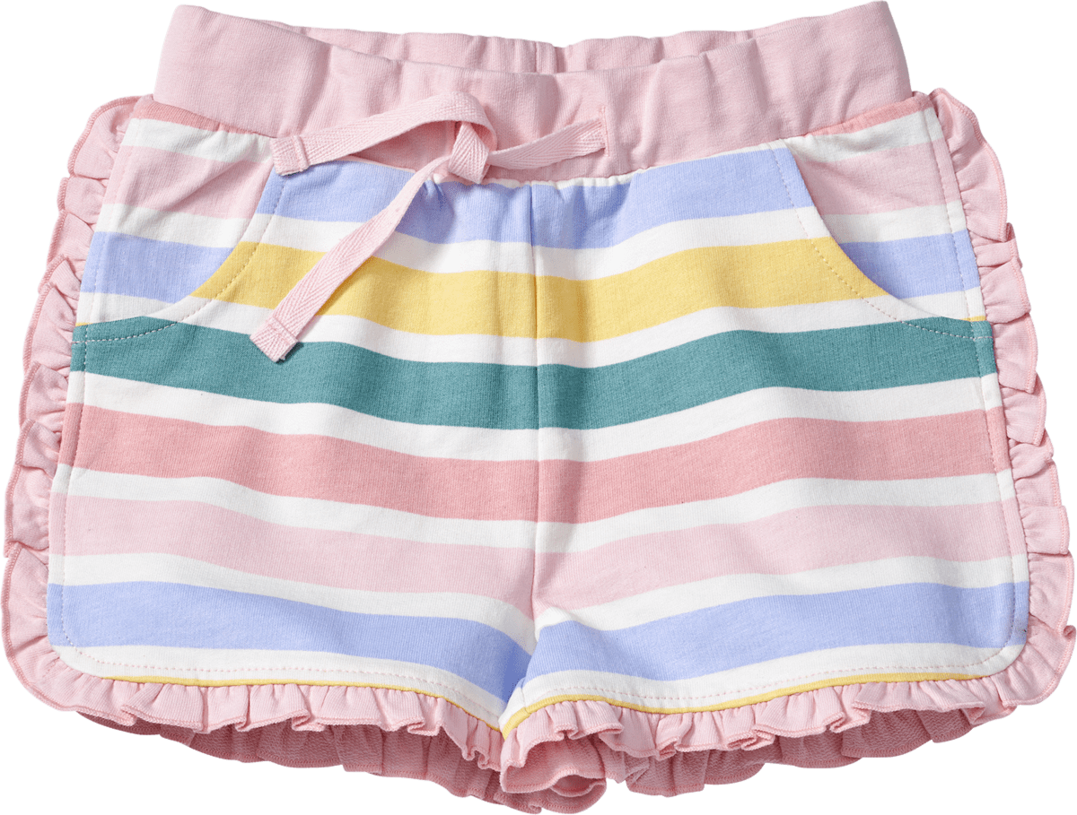ALANA Shorts aus Sweat mit Streifen-Muster, rosa, Gr. 98, 1 St