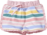 Shorts aus Sweat mit Streifen-Muster, rosa, Gr. 98, 1 St