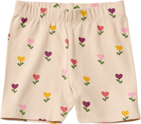 Shorts mit Tulpen-Muster & Ripp-Struktur, beige, Gr. 92, 1 St
