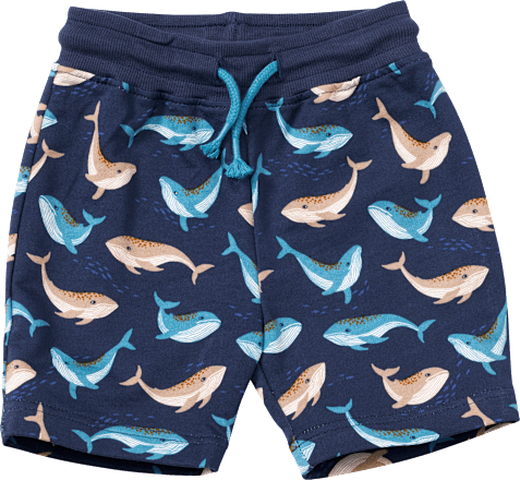 Shorts mit Wal-Muster, blau, Gr. 128, 1 St ALANA