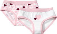 Slips mit Herz-Muster, rosa, Gr. 134/140, 2 St