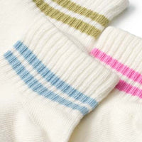 Sneaker Socken mit Streifen, weiß, Gr. 29/31, 3 St
