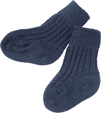 Socken aus Bio-Schurwolle, blau, Gr. 19/22, 1 St ALANA