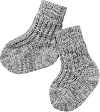 Socken aus Bio-Schurwolle, grau, Gr. 18/19, 1 St