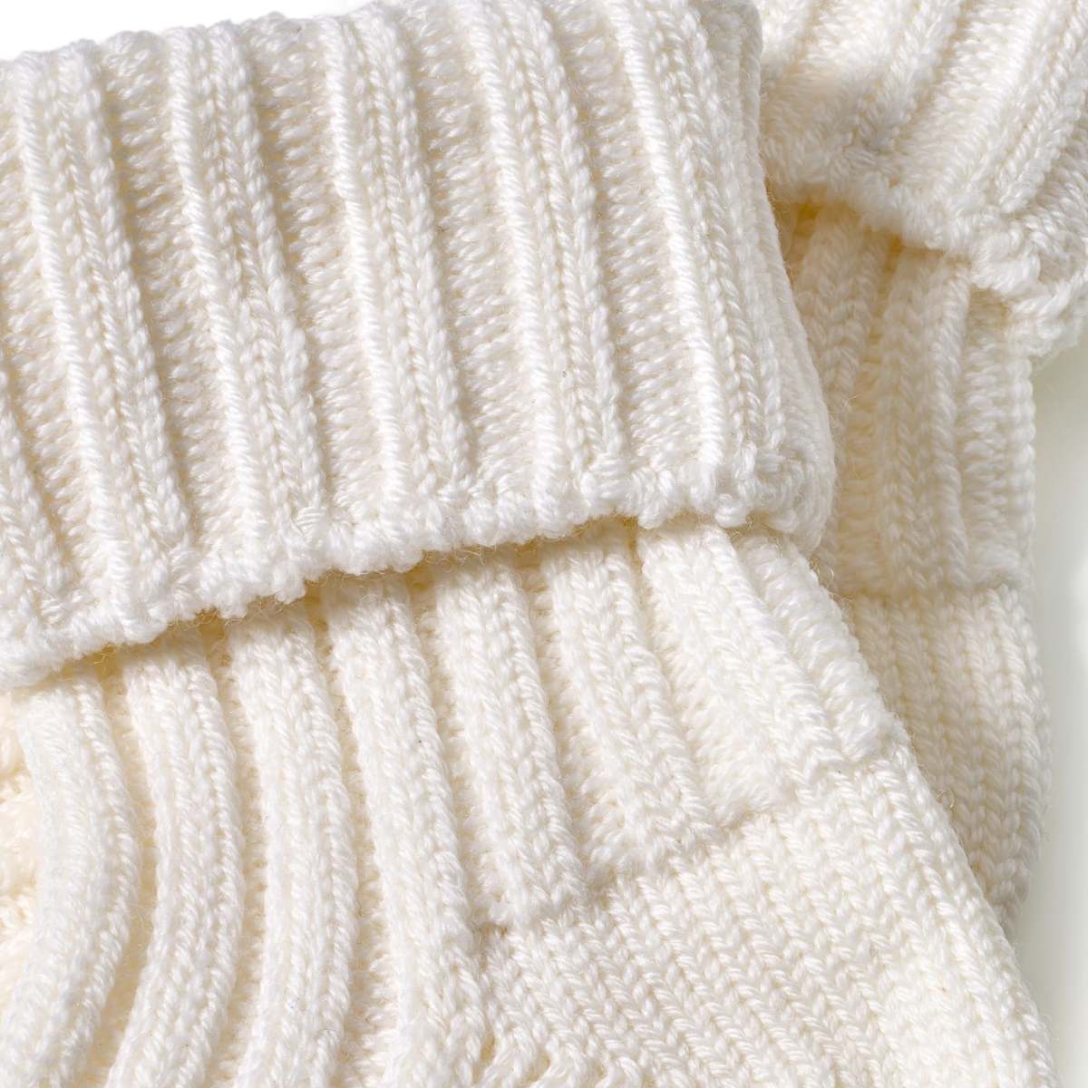 Socken mit Bio-Wolle, weiß, Gr. 31/33, 1 St
