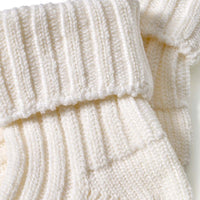 Socken mit Bio-Wolle, weiß, Gr. 31/33, 1 St
