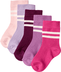 ALANA Socken mit Streifen-Muster, lila, Gr. 31/33, 5 St
