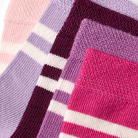 Socken mit Streifen-Muster, lila, Gr. 31/33, 5 St