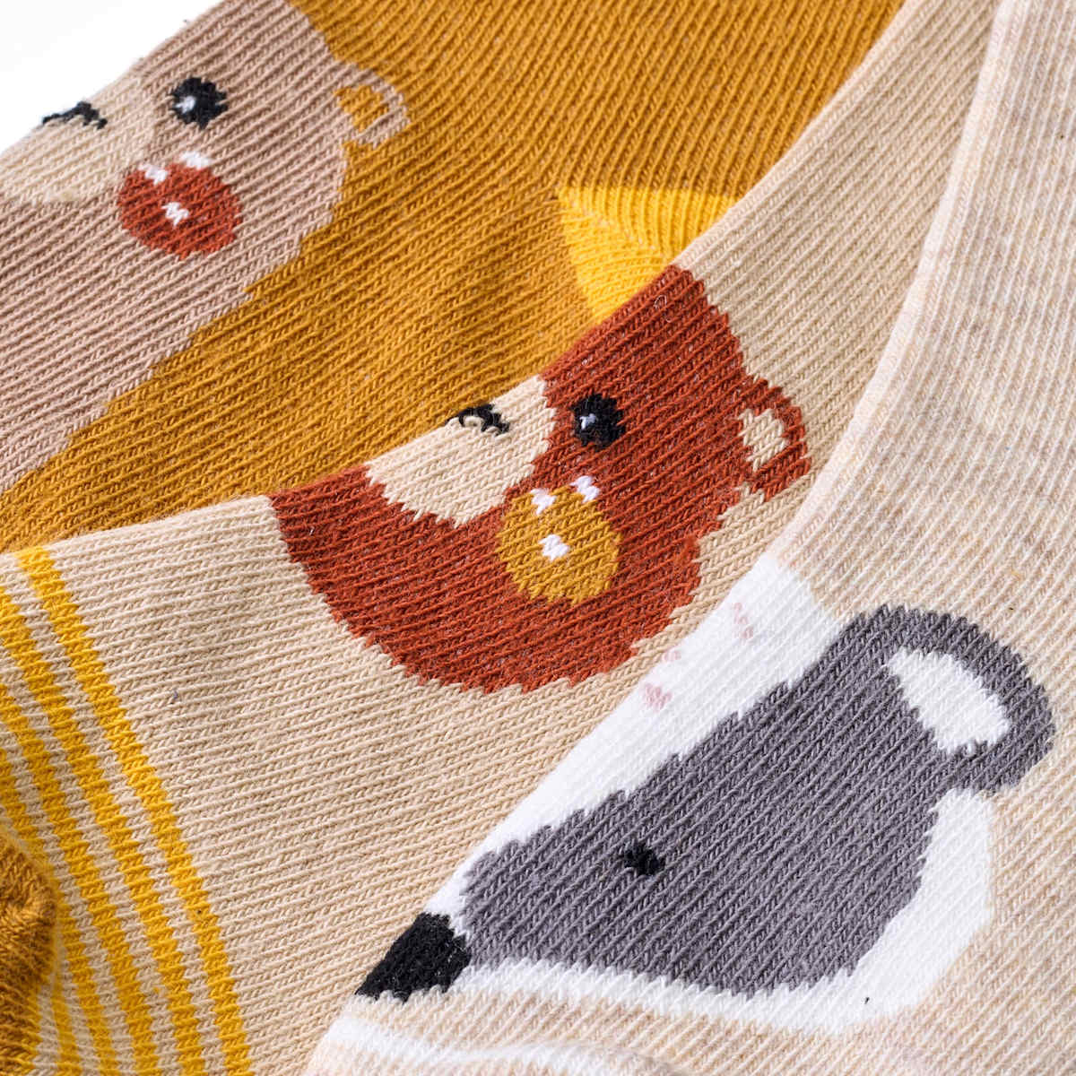 Socken mit Tier-Muster, braun, Gr. 23/26