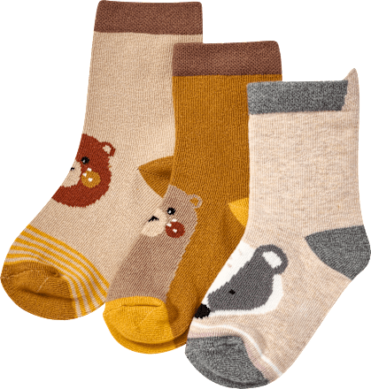 Socken mit Tier-Muster, braun, Gr. 29/31