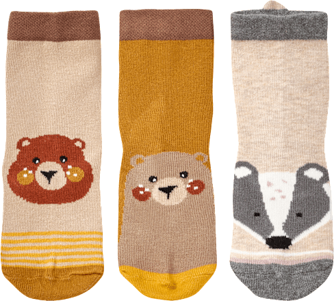 Socken mit Tier-Muster, braun, Gr. 29/31