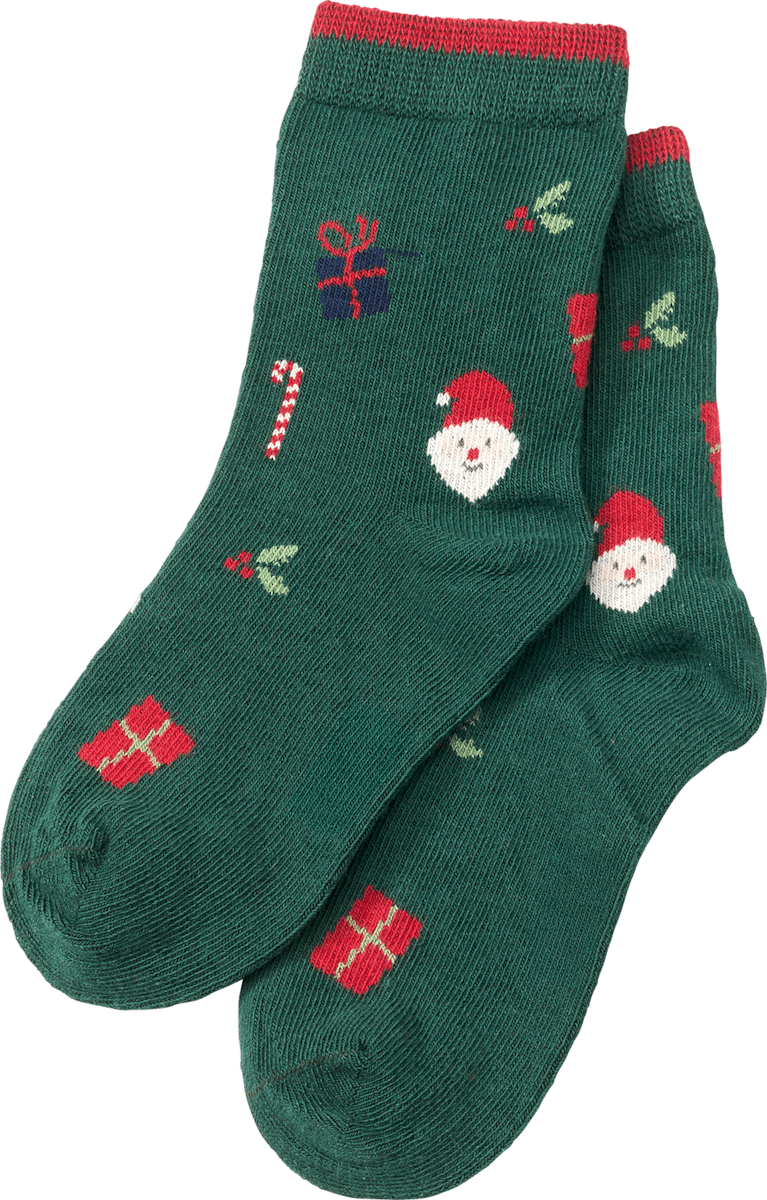 ALANA Socken mit Weihnachts-Muster, grün, Gr. 31/33, 1 St