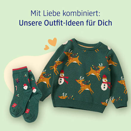 ALANA Socken mit Weihnachts-Muster, grün, Gr. 33/35, 1 St